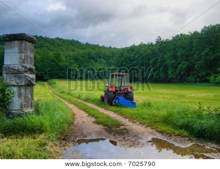 Traktor i felt, HDR