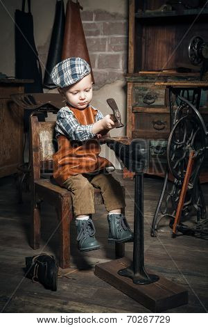 Little Boy Hammering