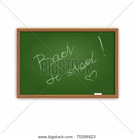 Green chalkboard. Vector.