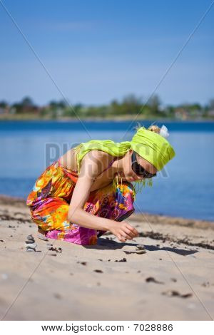 Jovem na praia