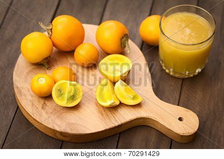 Naranjilla or Lulo Fruits