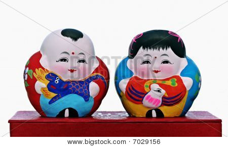 handgemalte chinesische Puppen, Souvenir