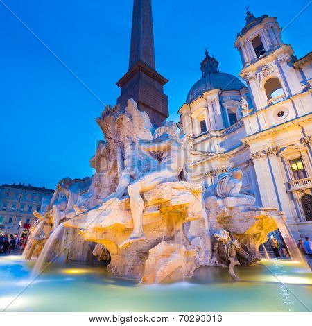 Navona square in Rome, Italy.