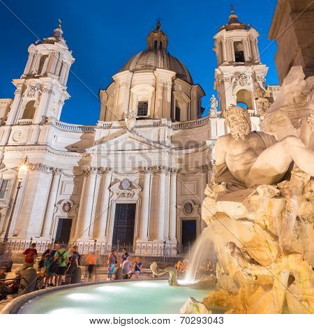 Navona square in Rome, Italy.