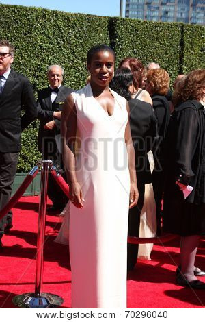 LOS ANGELES - AUG 16:  Uzo Aduba at the 2014 Creative Emmy Awards - Arrivals at Nokia Theater on August 16, 2014 in Los Angeles, CA