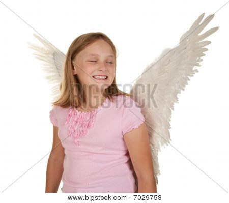 Záludný mladá dívka s Angel Wings
