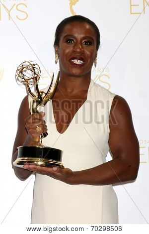 LOS ANGELES - AUG 16:  Uzo Aduba at the 2014 Creative Emmy Awards - Press Room at Nokia Theater on August 16, 2014 in Los Angeles, CA