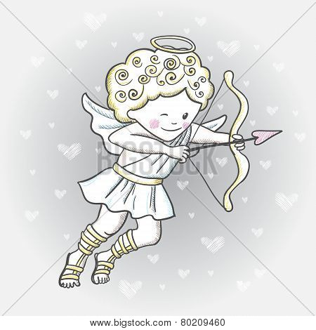 Cute Sketch Cupid