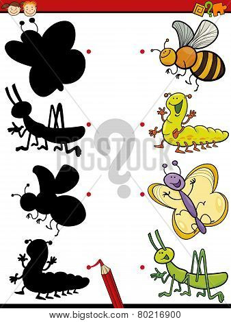 Education Shadows Game Cartoon