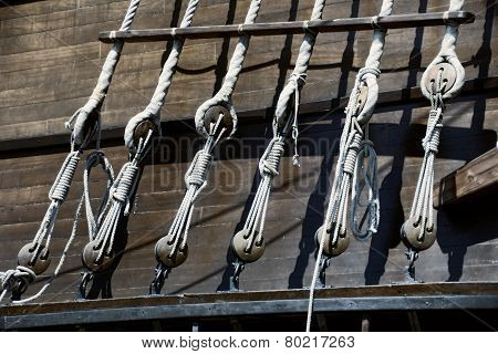 Old Ropes On A Ship