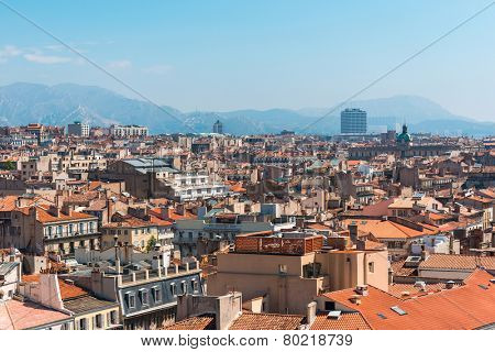 the amazing areal view on Marseille, France
