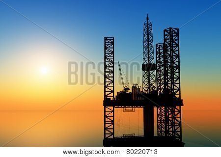 Oil production into the sea