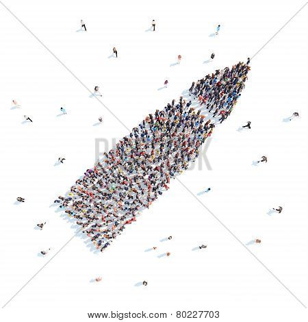 People in the form of bullets.