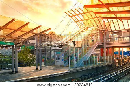 Canary wharf DLR station, business and banking aria