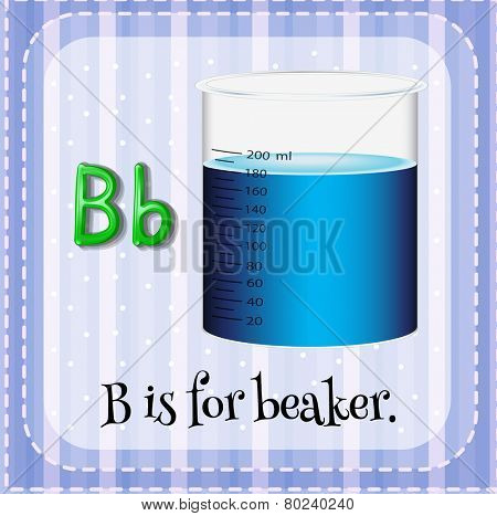 A letter B which stands for beaker
