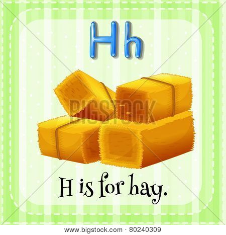 A letter H which stands for hay