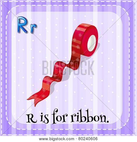 A letter R for ribbon