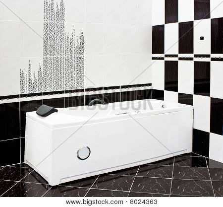 현대의 욕실 욕조