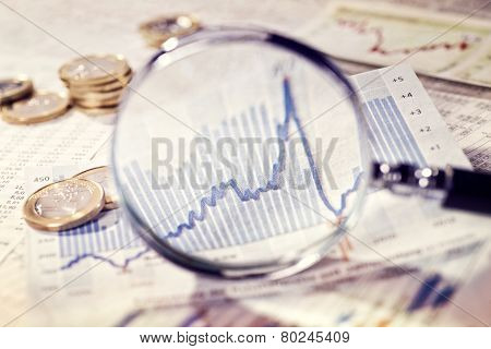 Magnifier Shows The Evolution Of The Market