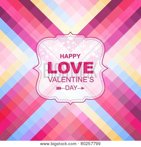 Valentine's Day Cards With Ornaments.vector Design And Abstract Vector Illustration.