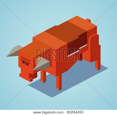red bull. 3d flat isometric vector