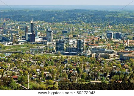 Vilnius City Capital Of Lithuania Aerial View