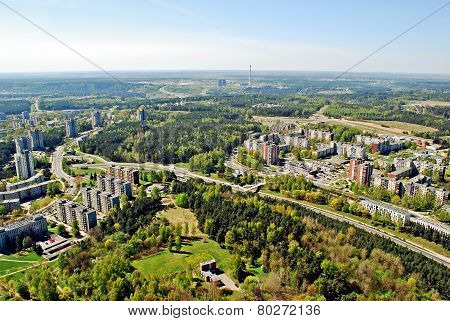 Vilnius City Capital Of Lithuania Aerial View