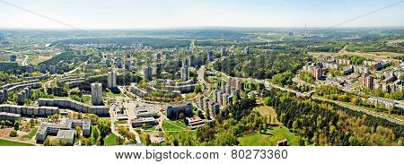 Vilnius City Capital Of Lithuania Aerial View