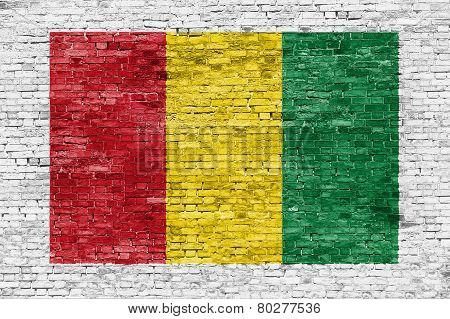 Reggae Colors Painted Over Brick Wall
