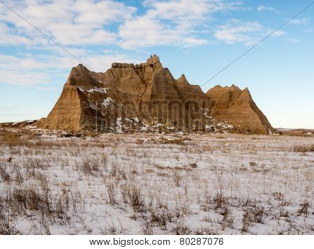 A Peak Rises In The Badlands