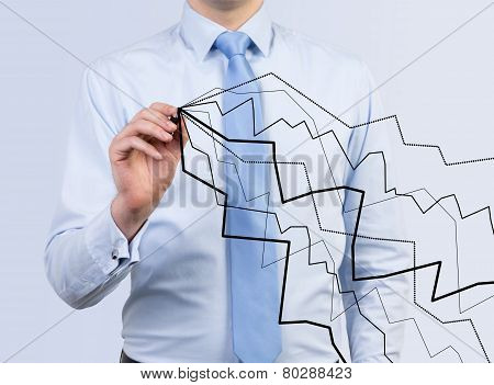 Man Darwing Graph