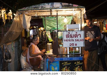 Walking Street in Pai, Mea Hong Son, Thailand