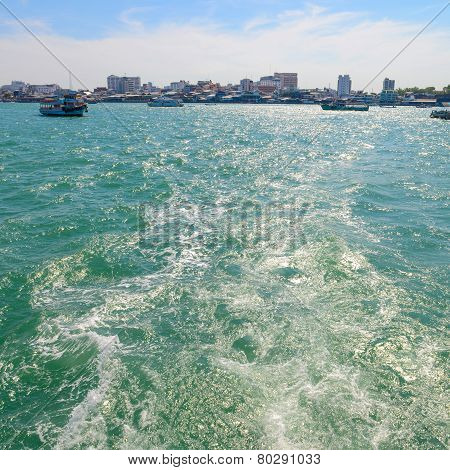 The Wake Of A Boat