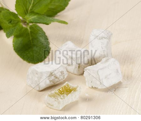 Lukum (turkish Delight) With Mint