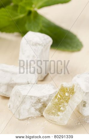 Lukum (turkish Delight) With Mint