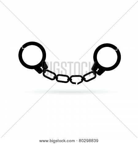 Handcuffs Black Vector