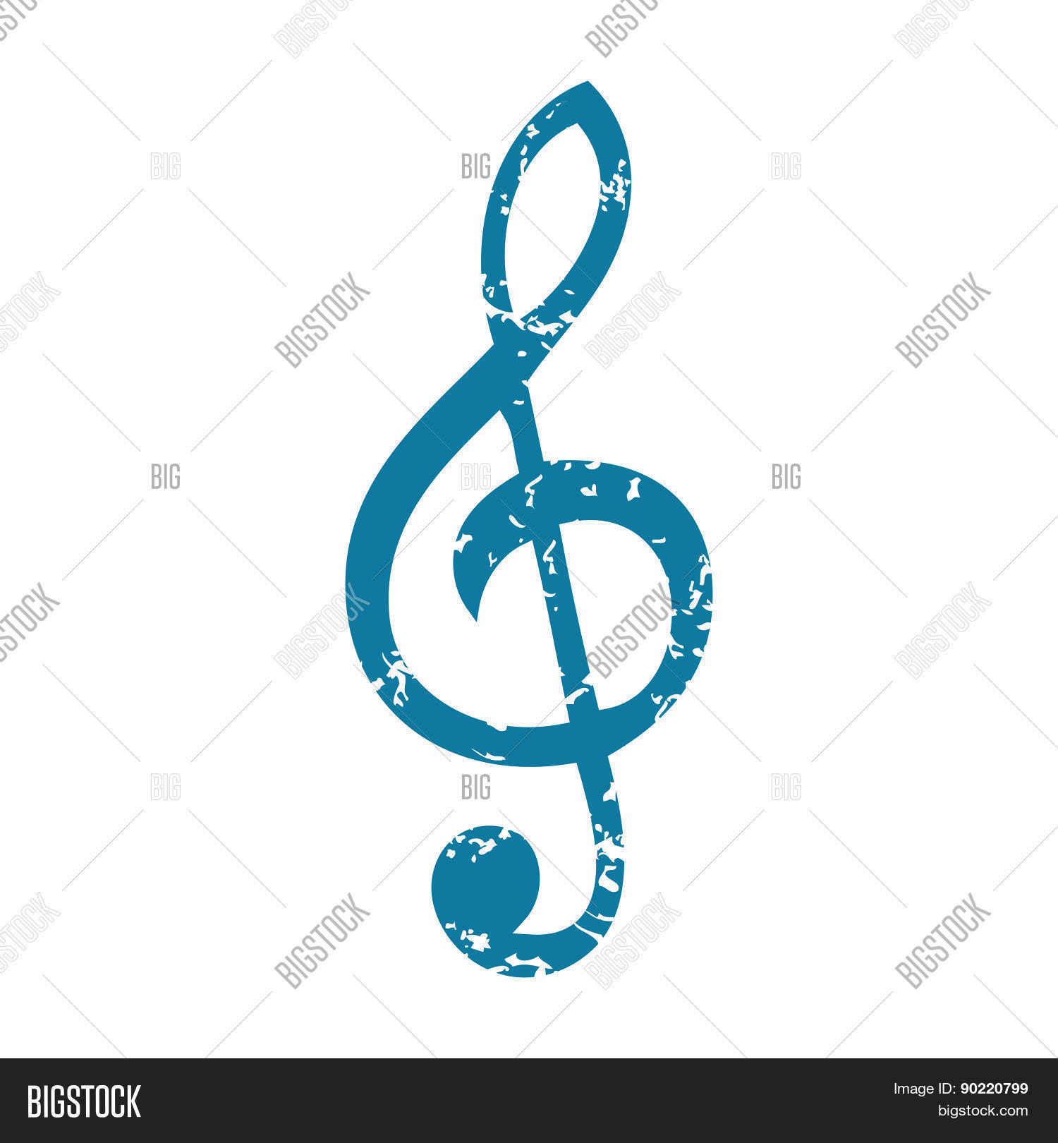 Treble Clef Grunge Vector & Photo (Free Trial) | Bigstock
