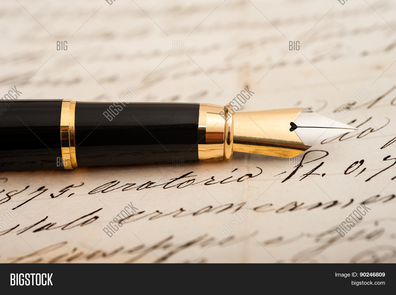 Fountain Pen On Letter Image & Photo (Free Trial) Bigstock