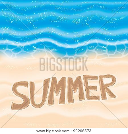 Vector illustration. Beach.