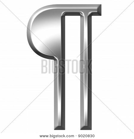 3D gümüş Pilcrow paragraf simgesi