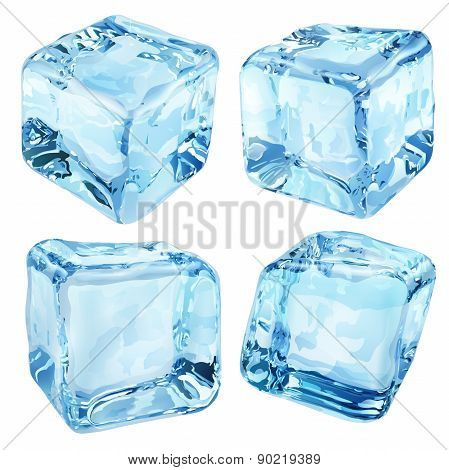 Opaque Blue Ice Cubes