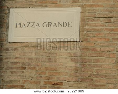 Big square signboard