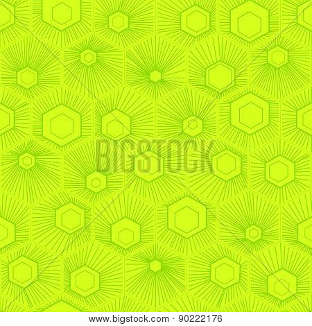 Vector Honeycomb Pattern Green