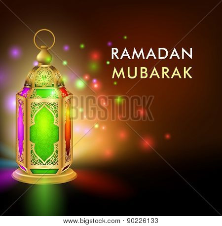 Realistic 3D Ramadan Kareem Lantern or Fanous