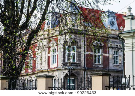 Historic Building On The Street Of Krakow