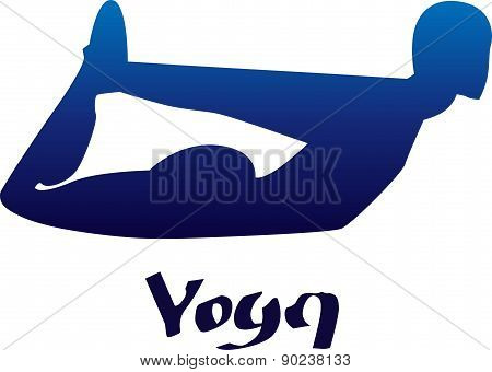 Yoga and pilates vector symbol stylized symbol of health and fitness concept