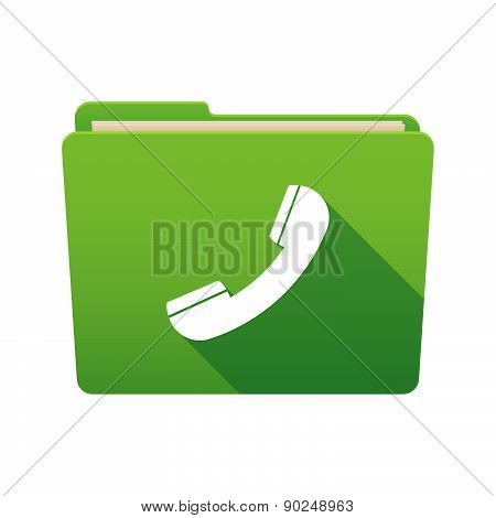Folder Icon With A Phone