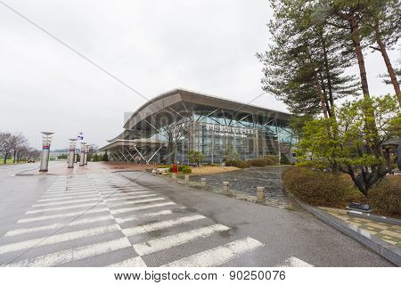 Dorasan Railway Station In Dmz, South Korea.