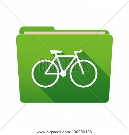 Folder Icon With A Bicycle