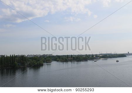 Dnieper river in Ukraine